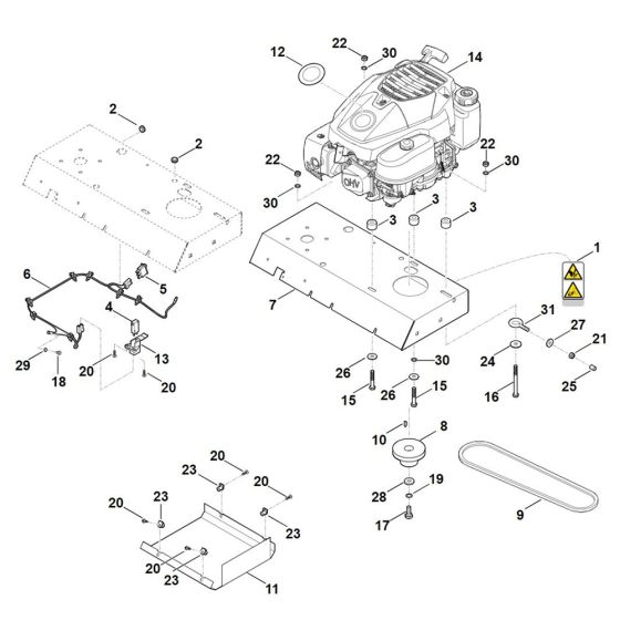 Engine Drive for Stihl Shredder