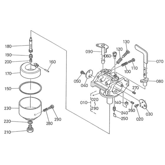 Carburettor Assembly for Kubota
