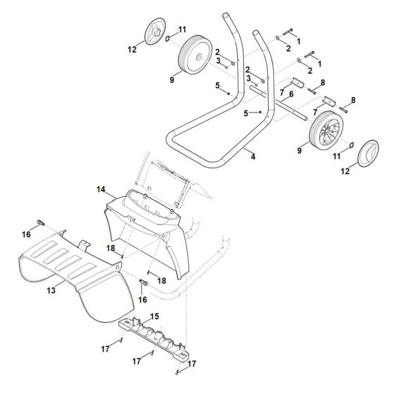 Wheel Carrier for Stihl GHE 150.0