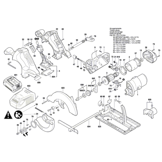 Cordless Circular Saw Assembly for Bosch GKS 18V-LI