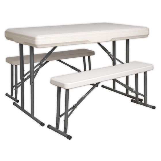 Portable Folding Table & Bench Set Sealey Part No. GL87