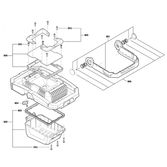 Cordless Torch Assembly for Bosch GLI 18V-1900 C