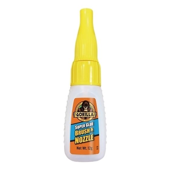 Super Glue Brush & Nozzle 12g for Precise Application - Gorilla
