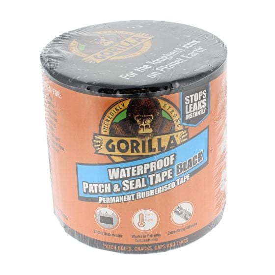 Gorilla Waterproof Patch & Seal Tape 100mm x 3m Black