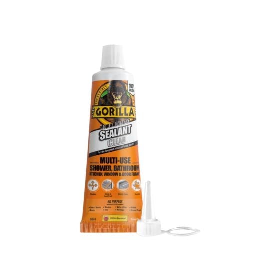 Gorilla Mould Resistant Sealant Clear Tube 80ml