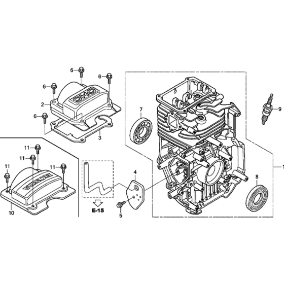 Cylinder Barrel Assembly for Honda GS160A (GCABA) Engines