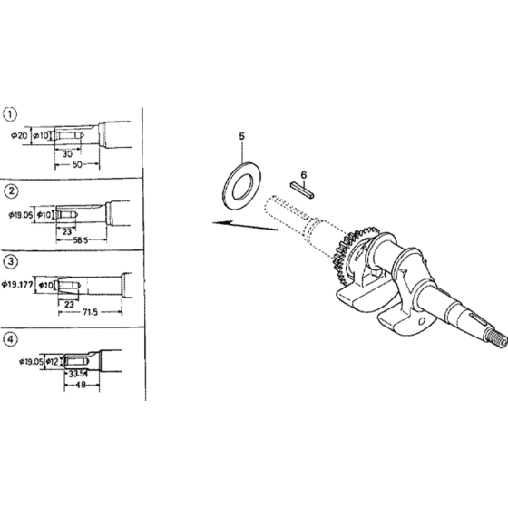 Crankshaft Assembly for Honda GS160A (GCABA) Engines