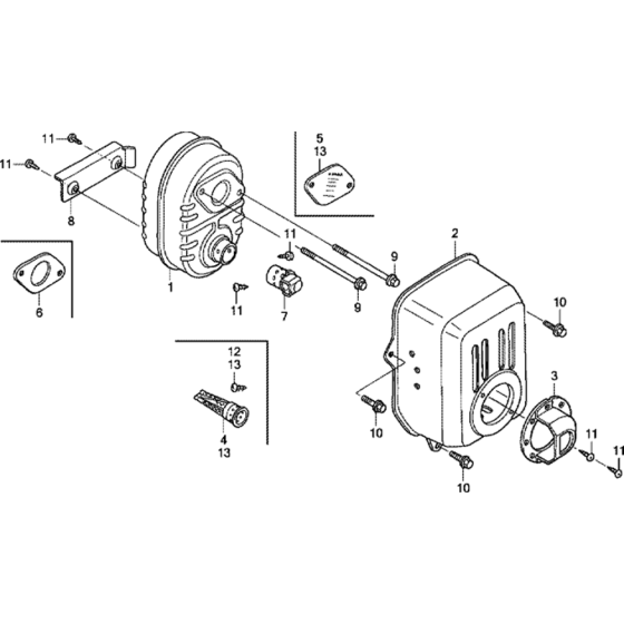 Muffler Assembly for Honda GS160A (GCABA) Engines