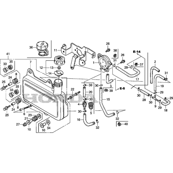 Fuel Tank / Fuel Pump Assembly for Honda GS190A (GCACA) Engines