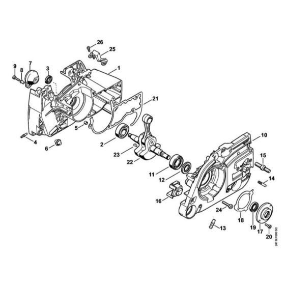 Crankcase & Crankshaft for GS461