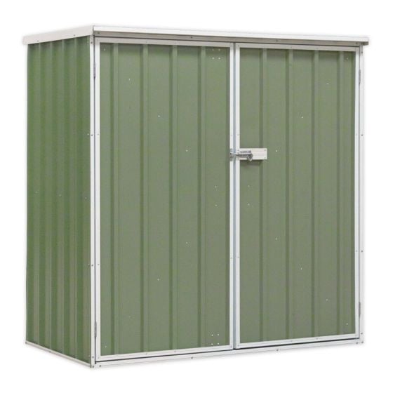 Galvanized Steel Shed Green 1.5 x 0.8 x 1.5mtr Sealey Part No. GSS150815G