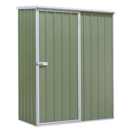 Galvanized Steel Shed Green 1.5 x 0.8 x 1.9mtr Sealey Part No. GSS1508G