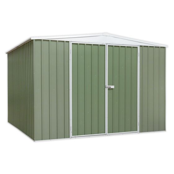 Galvanized Steel Shed Green 3 x 3 x 2mtr Sealey Part No. GSS3030G