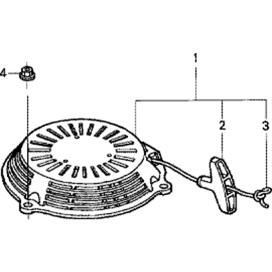 Recoil Starter Assembly for Honda GSV190A (GJACA) Engines