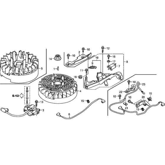 Flywheel Assembly for Honda GSV190A (GJACA) Engines