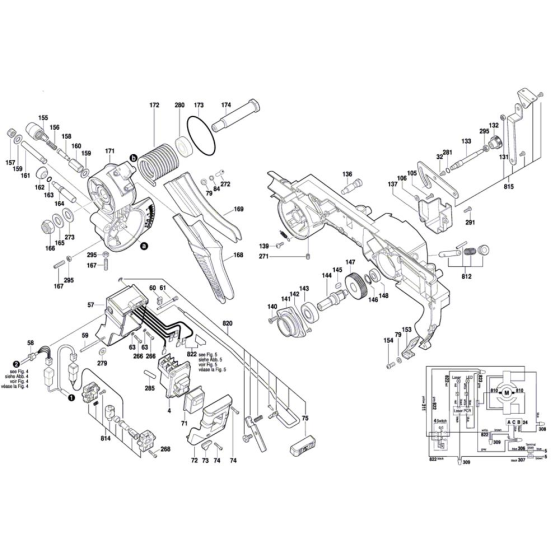 Table Mitre Saw Assembly for Bosch GTM 12 JL - Diagram 3