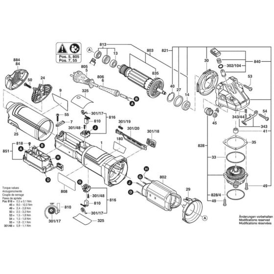 Bosch GWS 14-125 S Assembly