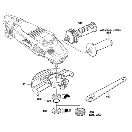Main Assembly for Bosch GWS 24-230