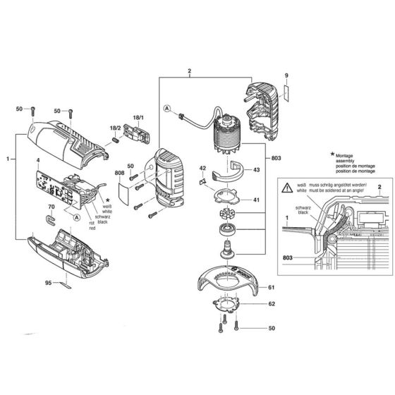 Bosch GWS 12V-76 Assembly