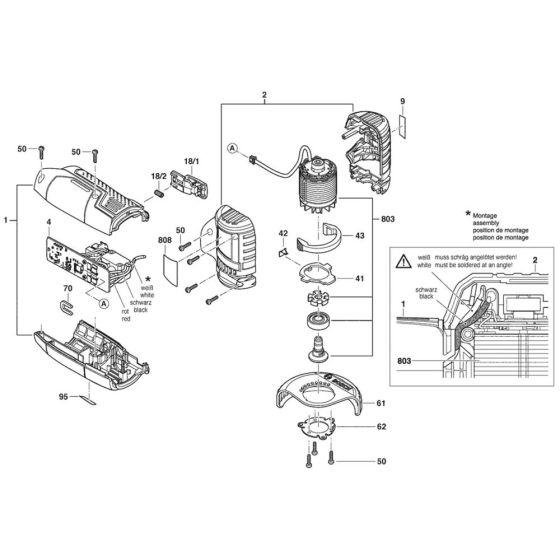 Bosch GWS 12V-76 Assembly