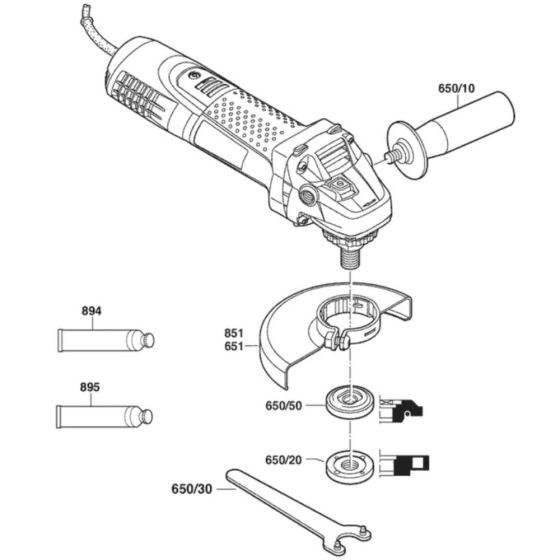 Main Assembly for Bosch GWS 7-100