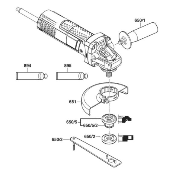 Main Assembly-1 for Bosch GWS 750