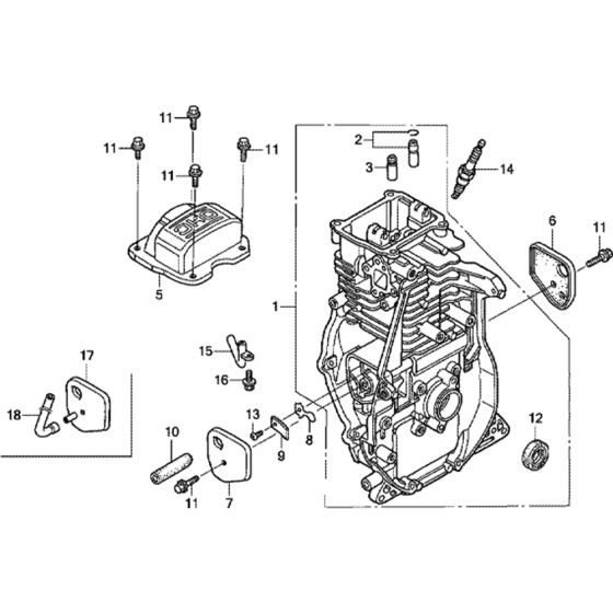 Cylinder Barrel Assembly for Honda GX100 (GCANM) Engines