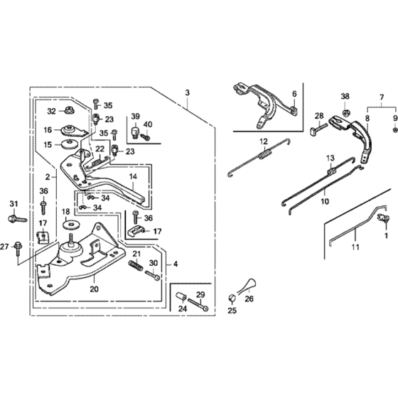 Control Assembly for Honda GX120K1 (GC01) Engines