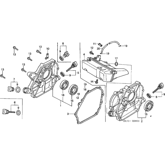 Crankcase Cover Assembly for Honda GX120K1 (GC01) Engines