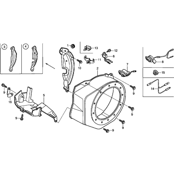 Fan Cover Assembly for Honda GX120T1 (GCAAT) Engines