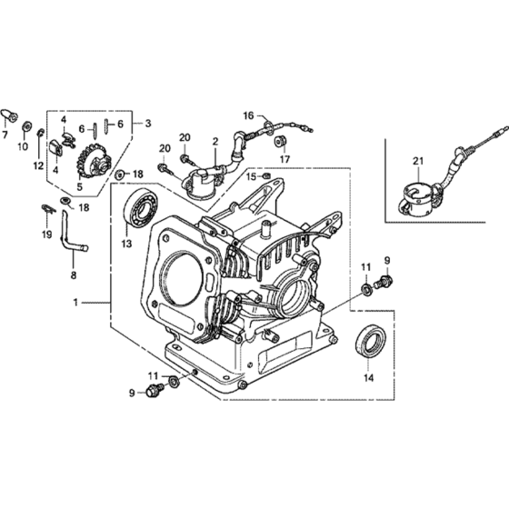 Cylinder Barrel Assembly for Honda GX120U1 (GCAHK) Engines