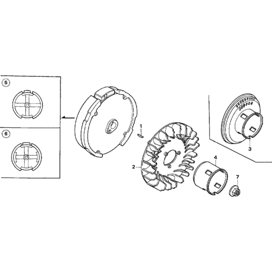 Flywheel Assembly for Honda GX120U1 (GCAHK) Engines