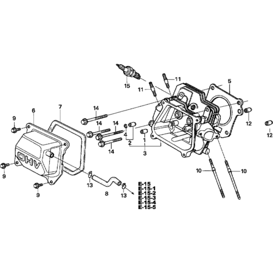 Cylinder Head Assembly for Honda GX120U1 (GCAHK) Engines