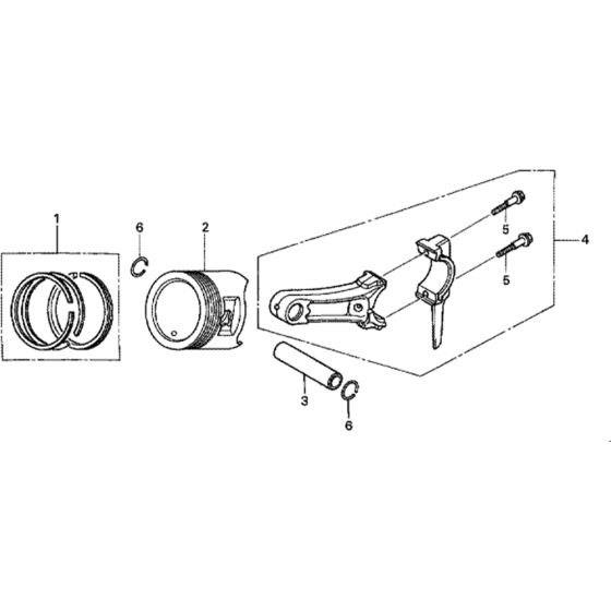 Piston Assembly for Honda GX120UT1 (GCAGT) Engines