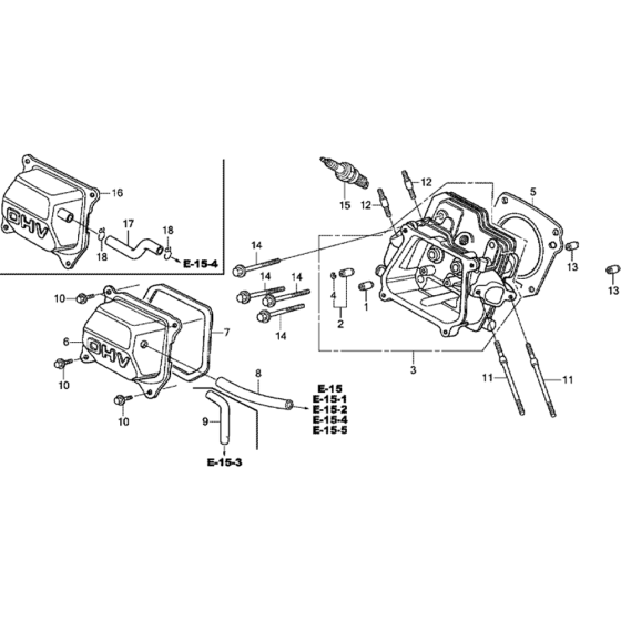 Cylinder Head Assembly for Honda GX120UT1 (GCAGT) Engines