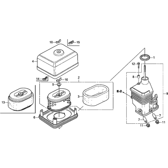 Air Cleaner Assembly for Honda GX160H1 (GCAAH) Engines