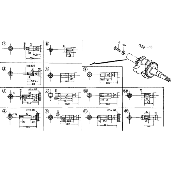 Crankshaft Assembly for Honda GX160K1 (GC02) Engines