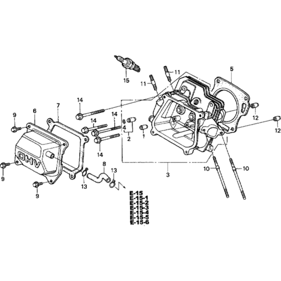 Cylinder Head Assembly for Honda GX160K1 (GC02) Engines