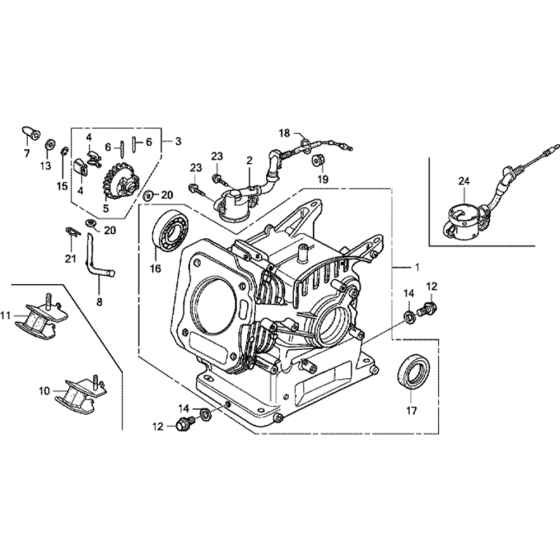 Cylinder Barrel Assembly for Honda GX160K1 (GCAAK) Engines