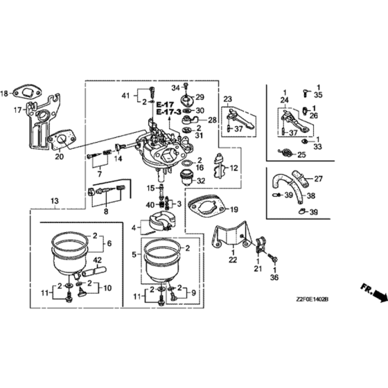 Carburetor  Assembly for Honda GX160K1 (GCAAK) Engines