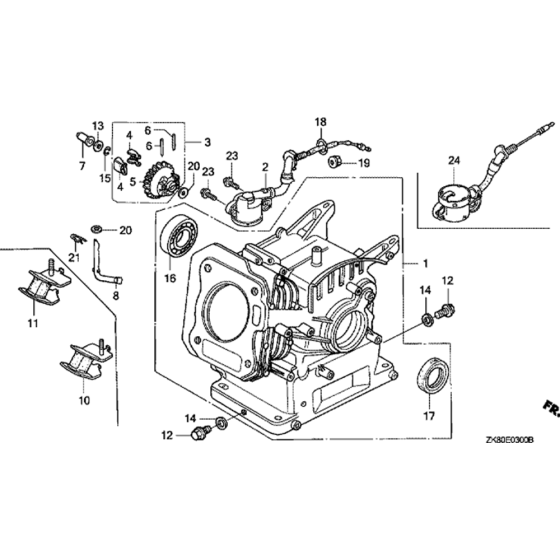 Cylinder Barrel Assembly for Honda GX160K1 (GDAA) Engines