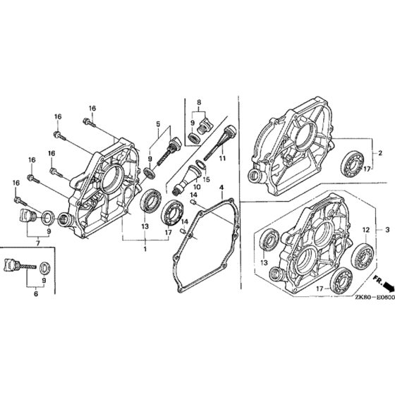 Crankcase Cover Assembly for Honda GX160K1 (GDAA) Engines