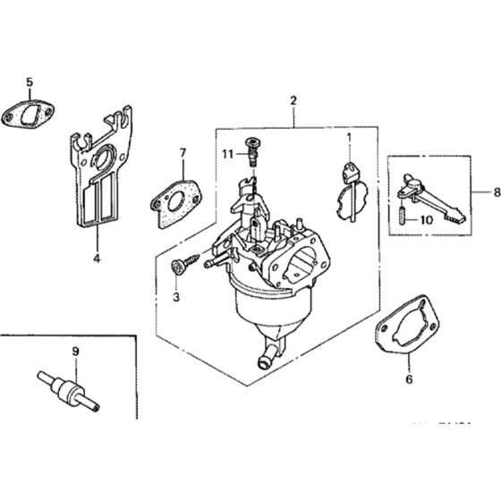 Carburetor Assembly for Honda GX160K1 (GDAA) Engines