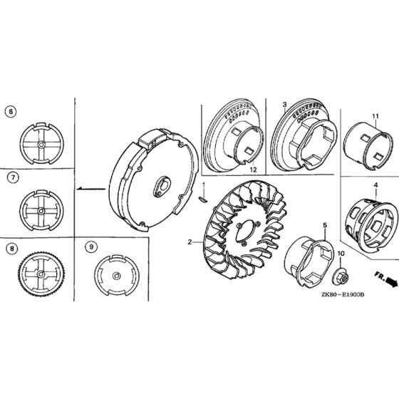 Flywheel Assembly for Honda GX160K1 (GDAA) Engines