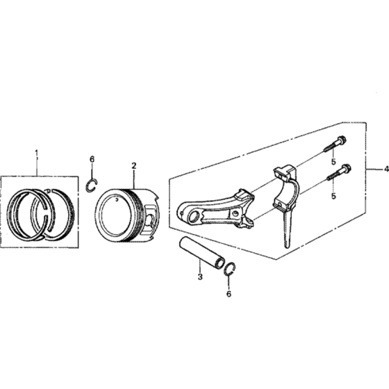 Piston Assembly for Honda GX160T1 (GCABT) Engines