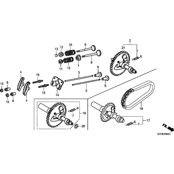 Camshaft Assembly for Honda GX160T1 (GCABT) Engines