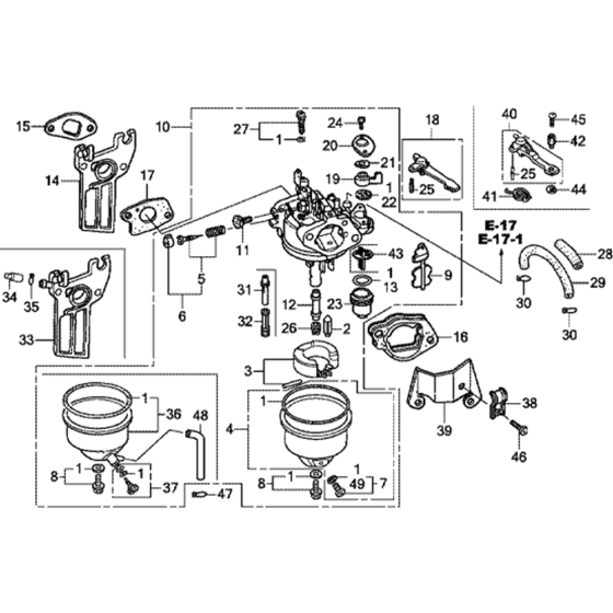 Carburetor Assembly for Honda GX160T1 (GCABT) Engines