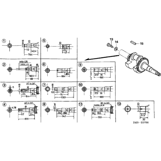 Crankshaft Assembly for Honda GX160U1 (GCACK) Engines