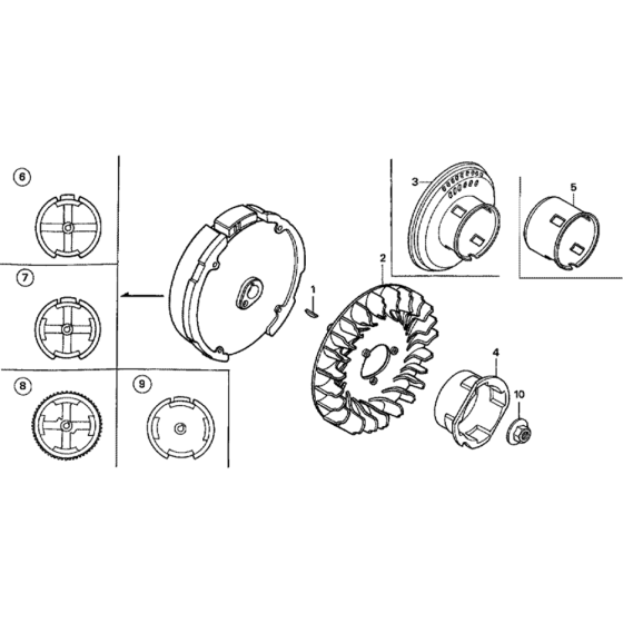 Flywheel Assembly for Honda GX160U1 (GCACK) Engines