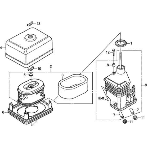 Air Cleaner Assembly for Honda GX160UT1 (GCAFT) Engines